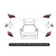 Πισινά Φανάρια Set Για Audi A3 8V 2013-2019 Sportback Led Bar Κόκκινο/Φιμέ