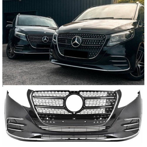 Μπροστινός Προφυλακτήρας Για Mercedes-Benz Vito & V-Class W447 2014 Facelift W448 2025+ Amg Line Look