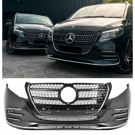 Μπροστινός Προφυλακτήρας Για Mercedes-Benz Vito & V-Class W447 2014 Facelift W448 2025+ Amg Line Look