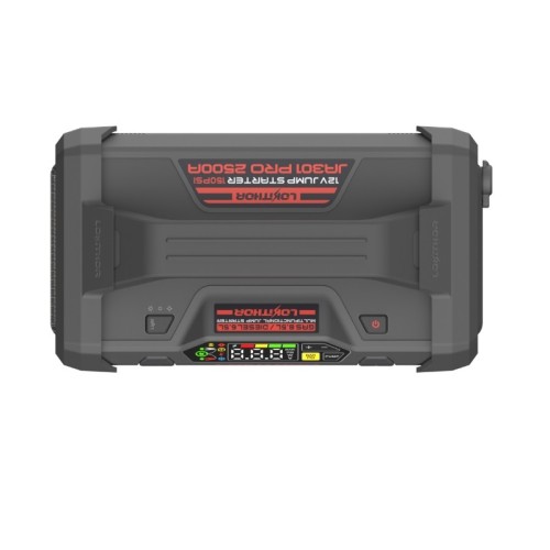 Εκκινητής Μπαταριών Αυτοκινήτου, Powerbank, Κομπρεσσέρ Αέρος 150PSI, Φακός Led 4 Σε1 Lokithor JA301 PRO 12 Volt 2500A