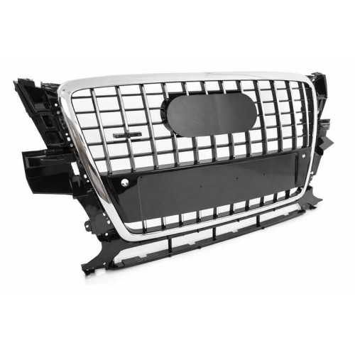 Μάσκα Για Audi Q5 8R 08-12 SQ5 Look Χρώμιο / Μαύρο Γυαλιστερό 1 Τεμάχιο