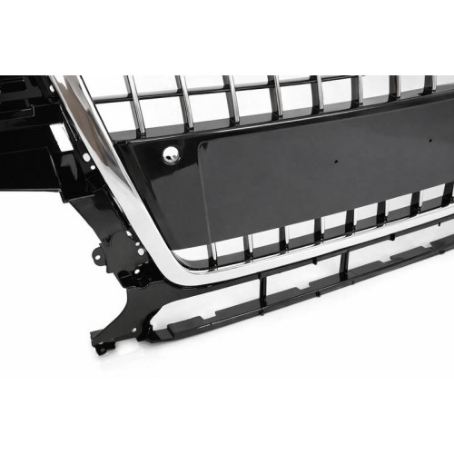 Μάσκα Για Audi Q5 8R 08-12 SQ5 Look Χρώμιο / Μαύρο Γυαλιστερό 1 Τεμάχιο
