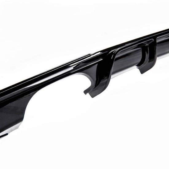 Diffuser Πίσω Προφυλακτήρα Για Bmw 3 F30/F31 11-19 M-Packet Μαύρο Γυαλιστερό Με 2 Διπλές Τρύπες Εξάτμισης Αριστερά & Δεξιά Από Abs Πλαστικό 1 Τεμάχιο
