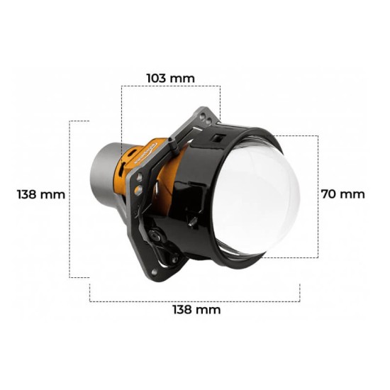 Προτζέκτορες Φαναριών Bi-Led Για Retrofit 3.0" AFS MAX 60W / 70W 2 Τεμάχια