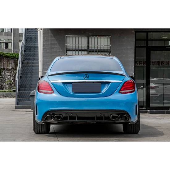 Πισινός Προφυλακτήρας Για Mercedes-Benz C-Class W205 Sedan 14-21 Amg C63s Facelift Look
