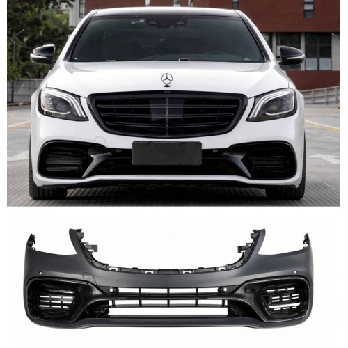 Μπροστινός Προφυλακτήρας Για Mercedes-Benz S-Class W222 Facelift 17-20 Amg S63 Look Black Edition
