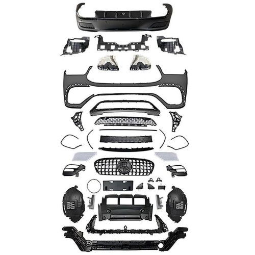 Body kit Για Mercedes-Benz GLE Coupe C167 2019-2023 GLE63s Amg Look Black Edition Με Μάσκα & Μπούκες Μαύρες