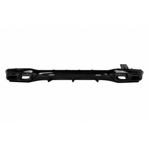 Diffuser Πίσω Προφυλακτήρα Για Mercedes-Benz E-Class W213 16-19 Με Amg Line Προφυλακτήρα Μαύρο Amg 63 Look Με Μαύρες Μπούκες
