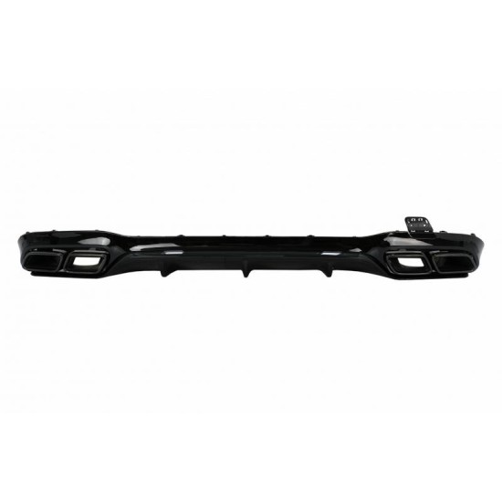 Diffuser Πίσω Προφυλακτήρα Για Mercedes-Benz E-Class W213 16-19 Με Amg Line Προφυλακτήρα Μαύρο Amg 63 Look Με Μαύρες Μπούκες