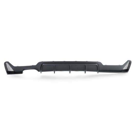 Diffuser Πίσω Προφυλακτήρα Για Bmw 4 F32 Coupe / F33 Cabrio / F36 Gran Coupe 13-21 M-Tech Μαύρο Ματ Με 1 Διπλή Τρύπα Εξάτμισης Αριστερά Από Abs Πλαστικό 1 Τεμάχιο