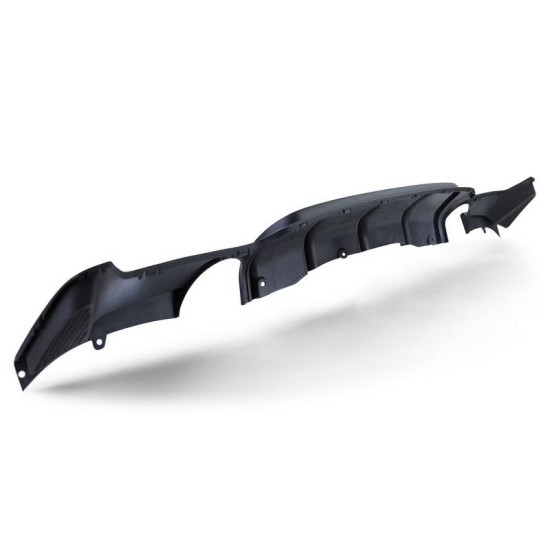 Diffuser Πίσω Προφυλακτήρα Για Bmw 4 F32 Coupe / F33 Cabrio / F36 Gran Coupe 13-21 M-Tech Μαύρο Ματ Με 2 Μονές Τρύπες Εξάτμισης Αριστερά & Δεξιά -0----0-  Από Abs Πλαστικό 1 Τεμάχιο