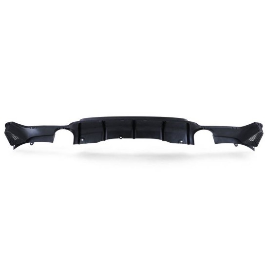 Diffuser Πίσω Προφυλακτήρα Για Bmw 4 F32 Coupe / F33 Cabrio / F36 Gran Coupe 13-21 M-Tech Μαύρο Ματ Με 2 Μονές Τρύπες Εξάτμισης Αριστερά & Δεξιά -0----0-  Από Abs Πλαστικό 1 Τεμάχιο