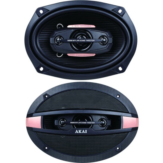 Ηχεία Αυτοκινήτου Akai TJ-690 Οβάλ 6x9'' 89w 4 Δρόμων Ζευγάρι 2 Τεμάχια