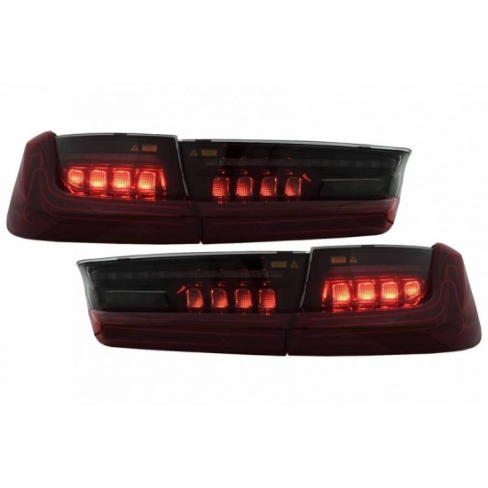 Πισινά Φανάρια Set Για Bmw 3 G20 18-22 Sedan  Laser Look Red/Crystal Vland