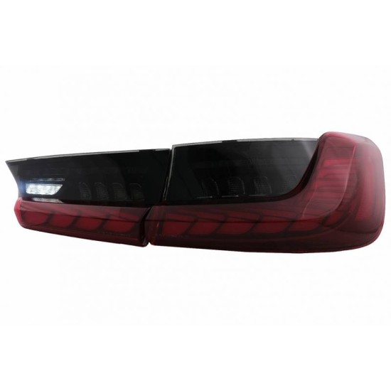 Πισινά Φανάρια Set Για Bmw 3 G20 G28 M3 G80 18-22 Sedan Dynamic Signal Red/Smokel Vland