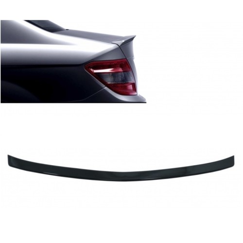 Αεροτομή Πορτ Παγκάζ Για Mercedes-Benz C-Class W204 07-14 Amg Look Lipspoiler Από Abs Πλαστικό Μαύρη Γυαλιστερή