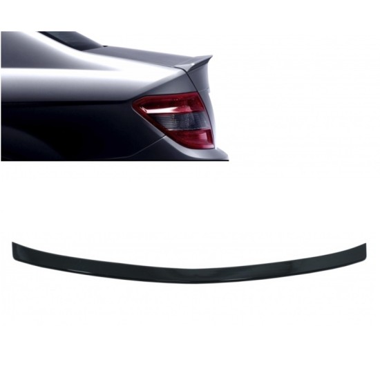 Αεροτομή Πορτ Παγκάζ Για Mercedes-Benz C-Class W204 07-14 Amg Look Lipspoiler Από Abs Πλαστικό Μαύρη Γυαλιστερή