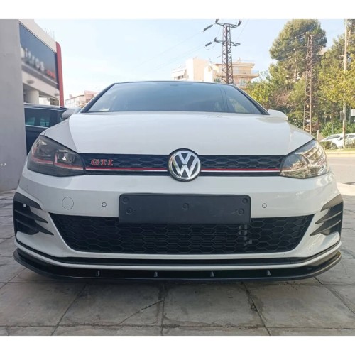 Μπροστινό Spoiler Για VW Golf VII (7.5) 17-20 GTI Έκδοση Μαύρο Γυαλιστερό Χρώμα Από Abs Πλαστικό Α Ποιότητα