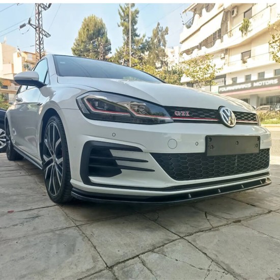 Μπροστινό Spoiler Για VW Golf VII (7.5) 17-20 GTI Έκδοση Μαύρο Γυαλιστερό Χρώμα Από Abs Πλαστικό Α Ποιότητα