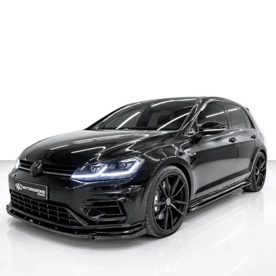 Πρόσθετα Πλαινά Μασπιέ Για VW Golf VII (7.5) 17-20 Για R / R-Line Μασπιέ Μαύρο Γυαλιστερό Χρώμα Από Abs Πλαστικό 2 Τεμάχια