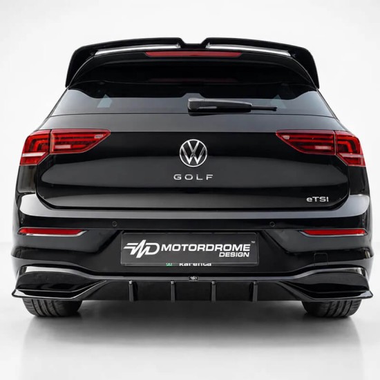 Diffuser Πίσω Προφυλακτήρα Για VW Golf VIII (8) 2019+ / 8.5 2024+ Facelift Για Standard Έκδοση Προφυλακτήρα Γυαλιστερό Μαύρο Από Abs Πλαστικό