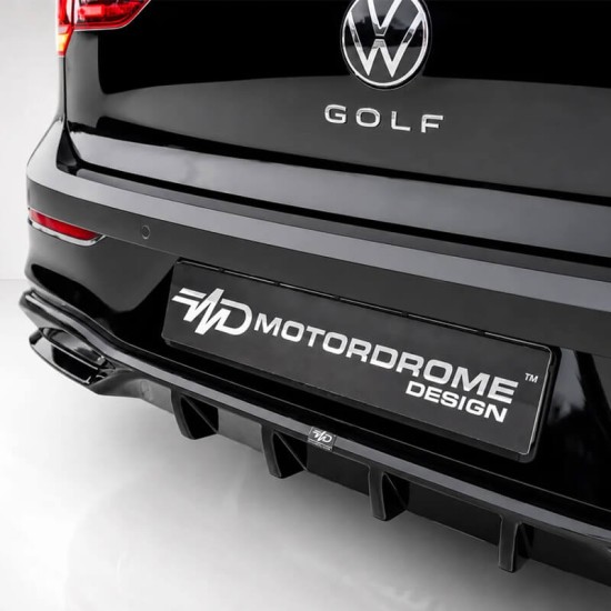 Diffuser Πίσω Προφυλακτήρα Για VW Golf VIII (8) 2019+ / 8.5 2024+ Facelift Για Standard Έκδοση Προφυλακτήρα Γυαλιστερό Μαύρο Από Abs Πλαστικό