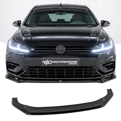 Μπροστινό Spoiler Για VW Golf VII (7.5) 17-20 R & R-Line Έκδοση Glossy Black V.2
