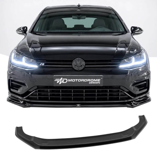 Μπροστινό Spoiler Για VW Golf VII (7.5) 17-20 R & R-Line Έκδοση Glossy Black V.2