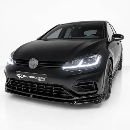 Μπροστινό Spoiler Για VW Golf VII (7.5) 17-20 R & R-Line Έκδοση Glossy Black V.2