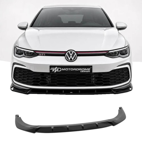 Μπροστινό Spoiler Για VW Golf VIII (8) 19+ GTI / GTE / R-Line Έκδοση Μαύρο Γυαλιστερό Χρώμα Από Abs Πλαστικό