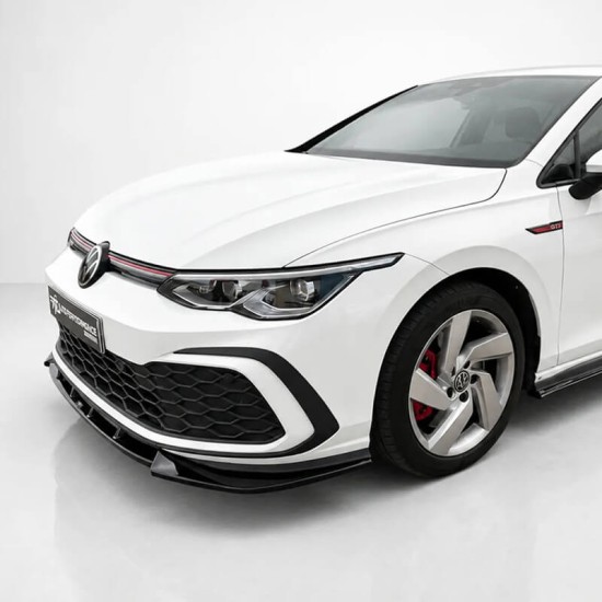 Μπροστινό Spoiler Για VW Golf VIII (8) 19+ GTI / GTE / R-Line Έκδοση Μαύρο Γυαλιστερό Χρώμα Από Abs Πλαστικό