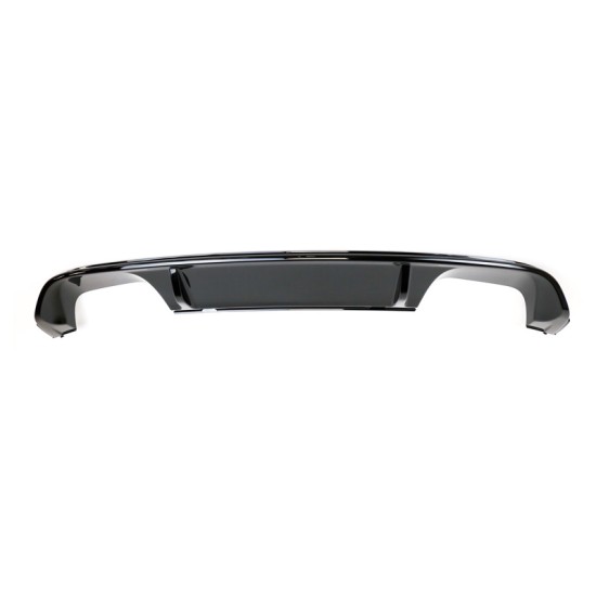 Diffuser Πίσω Προφυλακτήρα Για VW Golf VII (7) 13-17 R-Line Με 2 Διπλές Εξατμίσεις Δεξια & Αριστερά Γυαλιστερό Μαύρο Από Abs Πλαστικό 1 Τεμάχιο