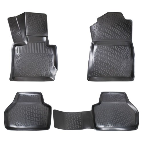 Πατάκια Σκαφάκια 3D Από Λάστιχο TPE Για Bmw X4 F26 14-18 Black Rizline 4  Τεμάχια Μαύρα
