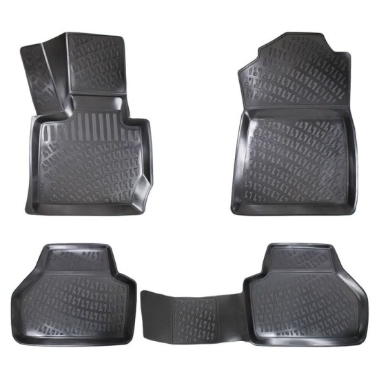 Πατάκια Σκαφάκια 3D Από Λάστιχο TPE Για Bmw X4 F26 14-18 Black Rizline 4  Τεμάχια Μαύρα