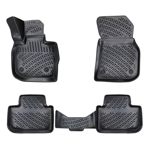 Πατάκια Σκαφάκια 3D Από Λάστιχο TPE Για Bmw X4 G02 18+ Black Rizline 4  Τεμάχια Μαύρα
