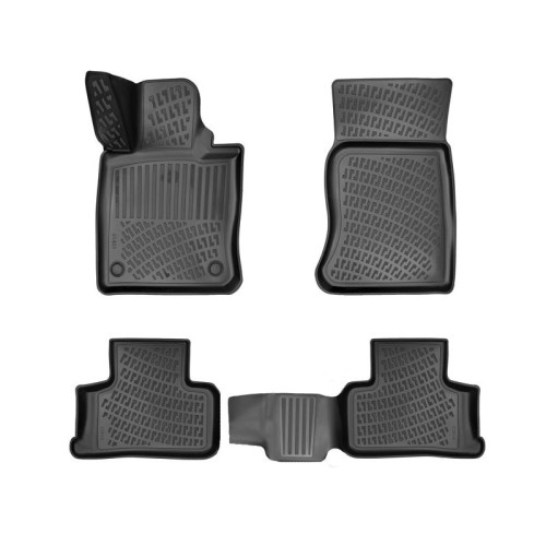 Πατάκια Σκαφάκια 3D Από Λάστιχο TPE Για Mercedes-Benz GLC SUV X254 2023- Rizline 4 Τεμάχια Μαύρα