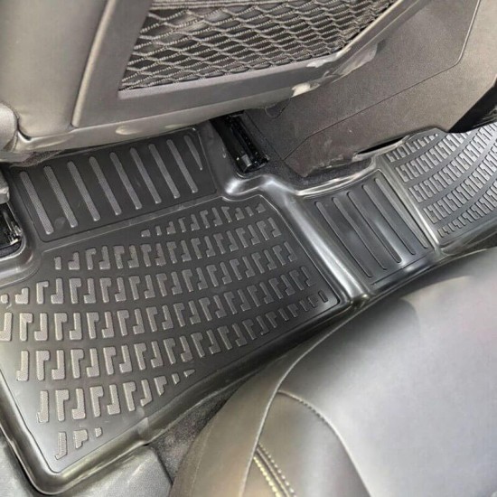 Πατάκια Σκαφάκια 3D Από Λάστιχο TPE Για Peugeot e-3008 2024- Rizline 4 Τεμάχια Μαύρα