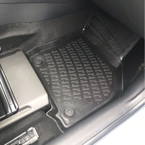 Πατάκια Σκαφάκια 3D Από Λάστιχο TPE Για Skoda Octavia Mk4 NX 2020- Rizline 4 Τεμάχια Μαύρα
