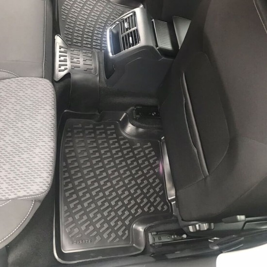 Πατάκια Σκαφάκια 3D Από Λάστιχο TPE Για Skoda Octavia Mk4 NX 2020- Rizline 4 Τεμάχια Μαύρα