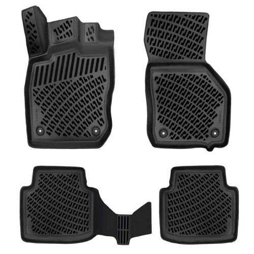 Πατάκια Σκαφάκια 3D Από Λάστιχο TPE Για Skoda Superb B9 3Y 2023- Rizline 4 Τεμάχια Μαύρα