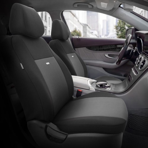 Καλύμματα Αυτοκινήτου Otom Flex Design Universal Βαμβακερό Ύφασμα Rachel Σετ Εμπρός / Πίσω 10 Τεμαχίων Μαύρο FLX-101