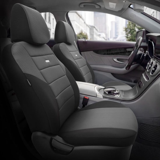 Καλύμματα Αυτοκινήτου Otom One Design Universal Βαμβακερό Ύφασμα Rachel Σετ Εμπρός / Πίσω 10 Τεμαχίων Μαύρο ONE-101