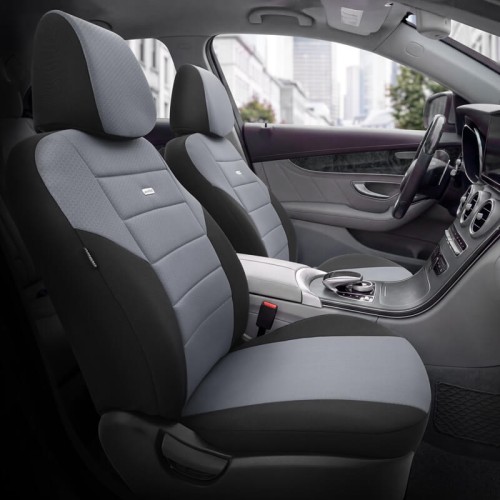 Καλύμματα Αυτοκινήτου Otom One Design Universal Βαμβακερό Ύφασμα Rachel Σετ Εμπρός / Πίσω 10 Τεμαχίων Μαύρο / Γκρι ONE-102