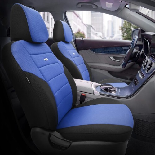 Καλύμματα Αυτοκινήτου Otom One Design Universal Βαμβακερό Ύφασμα Rachel Σετ Εμπρός / Πίσω 10 Τεμαχίων Μαύρο / Μπλε ONE-107