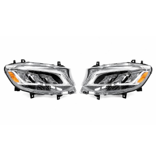 Μπροστινά Φανάρια Set Για Mercedes-Benz Sprinter W907 2018-2023  Μαύρα Full Led Carner