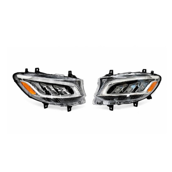Μπροστινά Φανάρια Set Για Mercedes-Benz Sprinter W907 2018-2023  Μαύρα Full Led Carner