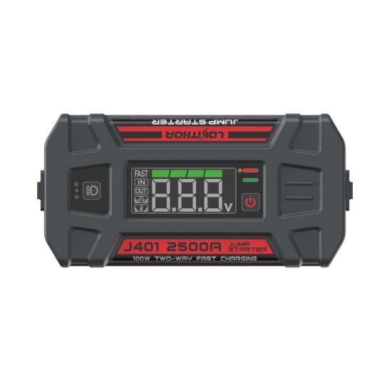 Εκκινητής Μπαταριών Αυτοκινήτου, Powerbank, Φακός Led 3 Σε1 Lokithor J401 12 Volt 2500A 74Wh