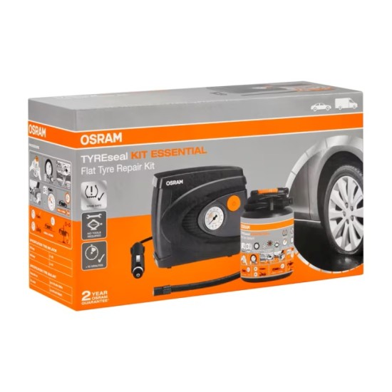 Κομπρεσέρ -  Κομφλέρ Αέρος Αυτοκινήτου  Osram TYREseal Kit Essential 12V Και Σφραγιστικό Ελαστικών450ml OTSK6ESN