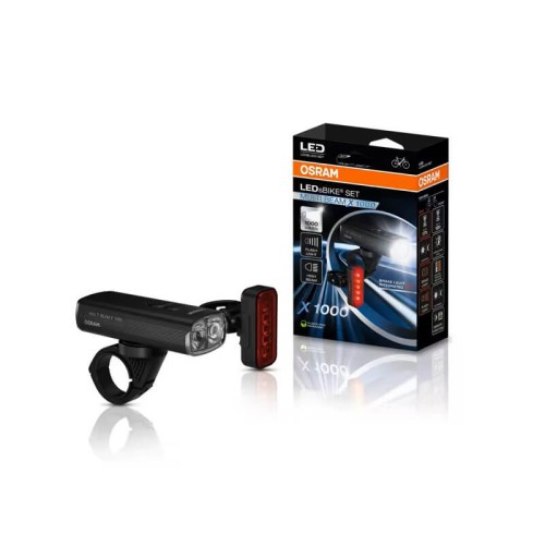 Σετ Εμπρός & Πίσω Φώτα Ποδηλάτου Usb Type-C Osram LedsBike Multi Beam X1000 LEDBL203SET