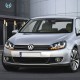 Μπροστινά Φανάρια Set Για Vw Golf VΙ (6) 08-12 DRL U-Type & Dynamic Φλας & Devil Eye Μαύρα H7/H7 Με Μοτέρ VLand